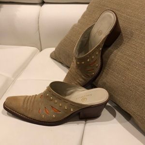 Cole Haan suede mules